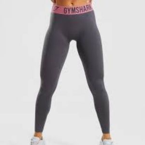 Gray and Pink Gymshark Fit Leggings